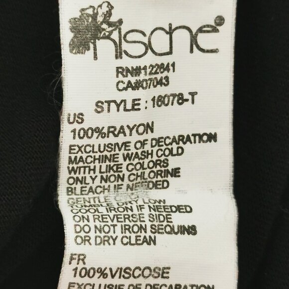 Black Blouse with Sequined Neckline Size M EUC #66 - Picture 5 of 6